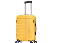 Reiskoffer - lee cooper - handbagage - 55 x 37 x 21 cm. - geel - afbeelding 1 van  5