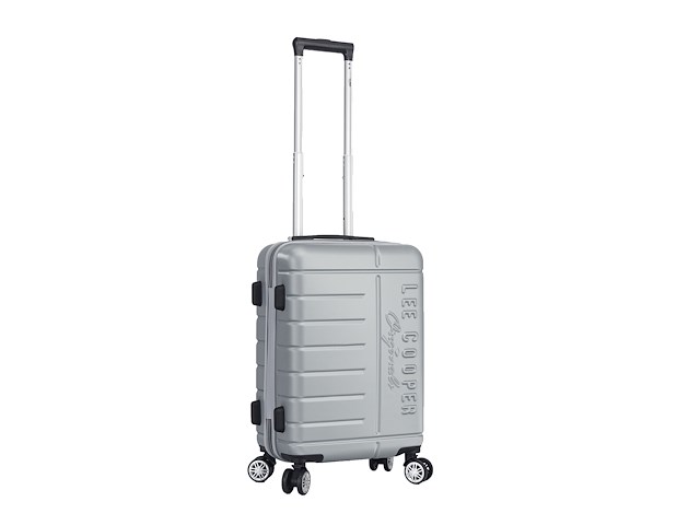 Reiskoffer - lee cooper - handbagage - 55 x 37 x 21 cm. - zilver - afbeelding 1 van  5