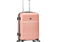 Reiskoffer - lee cooper - handbagage - polycarbonaat - roze - 55x37x20 cm. - afbeelding 1 van  7