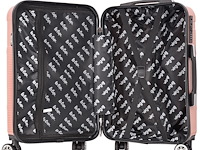 Reiskoffer - lee cooper - handbagage - polycarbonaat - roze - 55x37x20 cm. - afbeelding 3 van  7