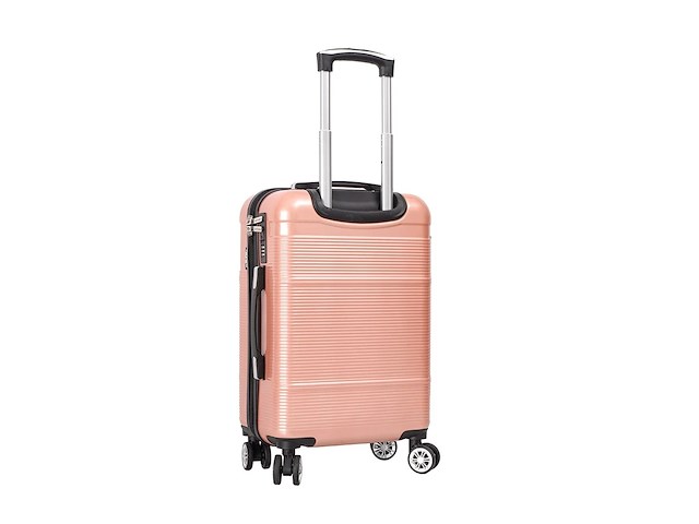 Reiskoffer - lee cooper - handbagage - polycarbonaat - roze - 55x37x20 cm. - afbeelding 4 van  7