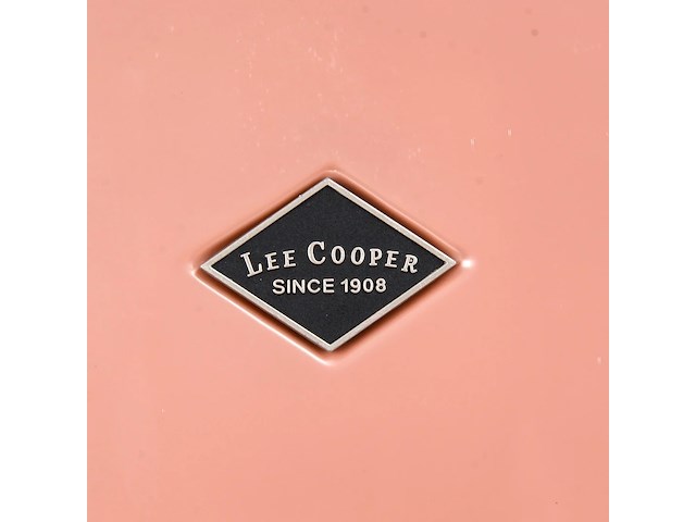 Reiskoffer - lee cooper - handbagage - polycarbonaat - roze - 55x37x20 cm. - afbeelding 5 van  7