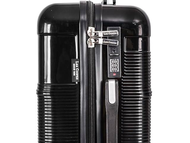 Reiskoffer - lee cooper - handbagage - polycarbonaat - zwart - 55x37x20 cm. - afbeelding 3 van  6