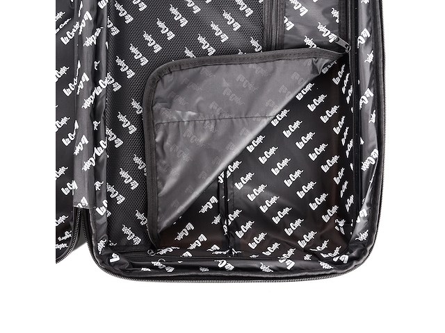Reiskoffer - lee cooper - handbagage - polycarbonaat - zwart - 55x37x20 cm. - afbeelding 6 van  6
