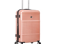 Reiskoffer - lee cooper - polycarbonaat - roze - 67x 44 x 26 cm. - dubbele rits - afbeelding 1 van  7