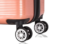 Reiskoffer - lee cooper - polycarbonaat - roze - 67x 44 x 26 cm. - dubbele rits - afbeelding 5 van  7