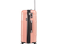 Reiskoffer - lee cooper - polycarbonaat - roze - 67x 44 x 26 cm. - dubbele rits - afbeelding 7 van  7