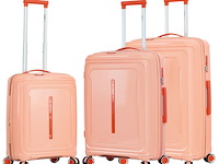 Reiskoffer - lee cooper - rose gold - 33403 - 77x 51 x 30/35 cm. - dubbele rits - afbeelding 1 van  5