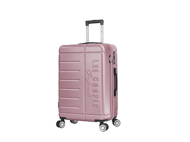 Reiskoffer - lee cooper - roze - afm. 77 x 48 x 30 cm. - afbeelding 1 van  3