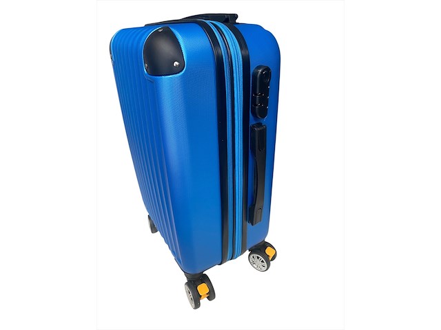 Reiskoffer - ormi - 55 x 35 x 21 cm. - dubbele rits - blauw - afbeelding 2 van  3