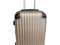 Reiskoffer - ormi - 55 x 35 x 21 cm. - dubbele rits - champagne