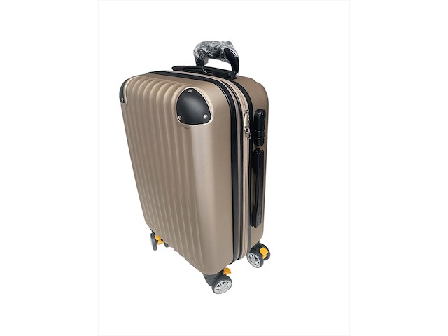 Reiskoffer - ormi - 55 x 35 x 21 cm. - dubbele rits - champagne - afbeelding 2 van  3