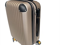 Reiskoffer - ormi - 55 x 35 x 21 cm. - dubbele rits - champagne - afbeelding 2 van  3