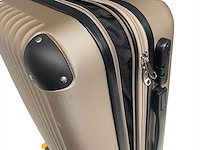 Reiskoffer - ormi - 55 x 35 x 21 cm. - dubbele rits - champagne - afbeelding 3 van  3