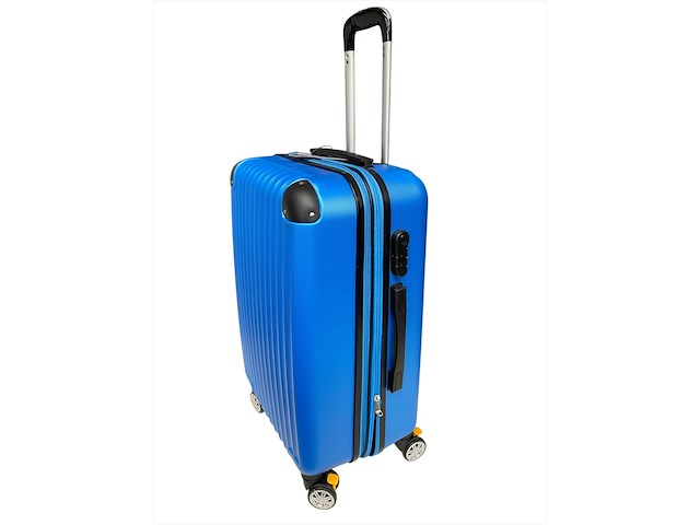 Reiskoffer - ormi - 65 x 40 x 25 cm. - dubbele rits - blauw - afbeelding 2 van  3