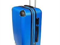 Reiskoffer - ormi - 65 x 40 x 25 cm. - dubbele rits - blauw - afbeelding 2 van  3