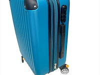 Reiskoffer - ormi - 65 x 40 x 25 cm. - dubbele rits - olie/groen - afbeelding 3 van  3