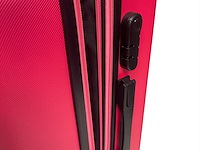 Reiskoffer - ormi - 65 x 40 x 25 cm. - dubbele rits - roze - afbeelding 2 van  4