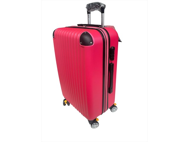 Reiskoffer - ormi - 65 x 40 x 25 cm. - dubbele rits - roze - afbeelding 3 van  4