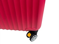 Reiskoffer - ormi - 65 x 40 x 25 cm. - dubbele rits - roze - afbeelding 4 van  4