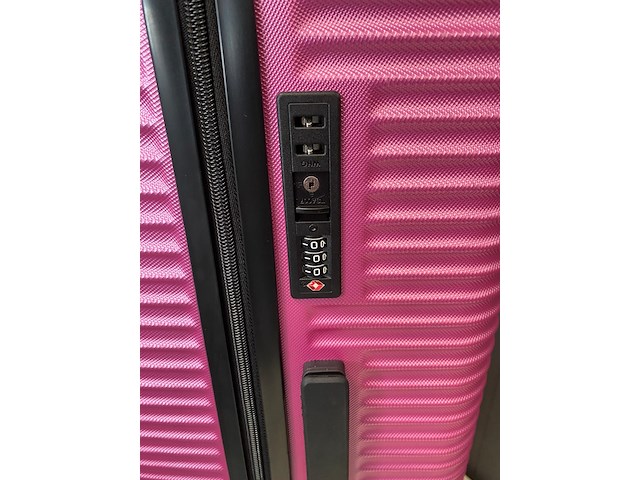Reiskoffer davidts - 73 x 44 x 27 cm. - roze - afbeelding 4 van  5
