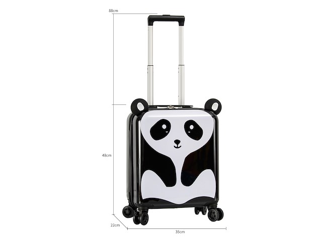 Reiskoffer kids - handbagage - panda-print - afbeelding 2 van  4
