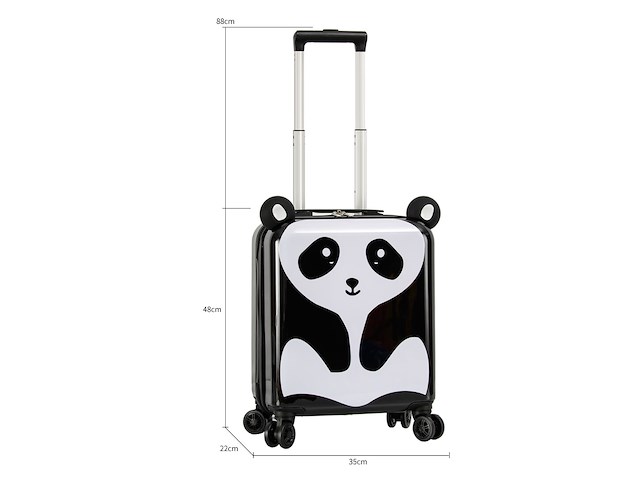 Reiskoffer kids - handbagage - panda-print - afbeelding 2 van  4