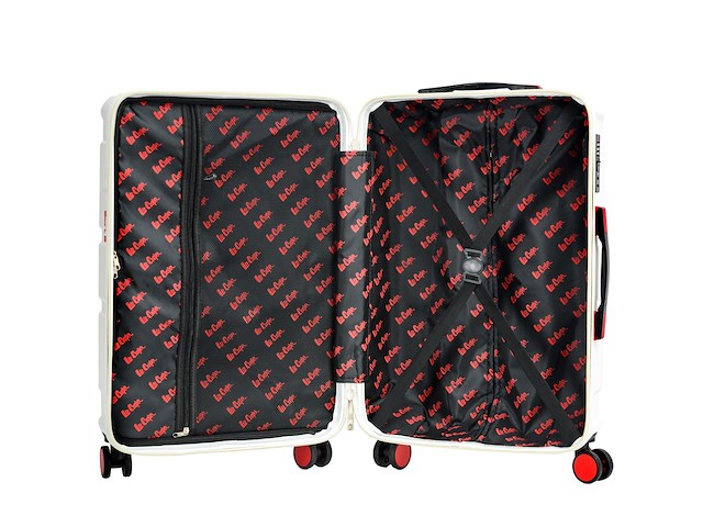 Reiskoffer lee cooper - 67 x 42 x 26 cm. - wit - afbeelding 7 van  8