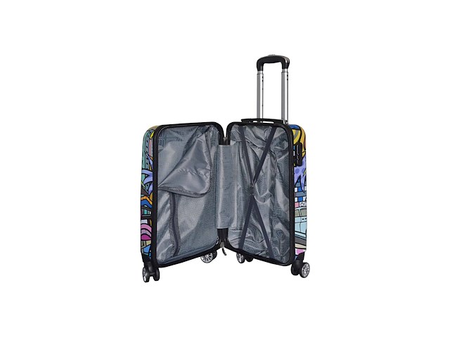 Reiskoffer madisson - miami - h75 x l48 x d30cm - abs - dubbele rits - afbeelding 4 van  7