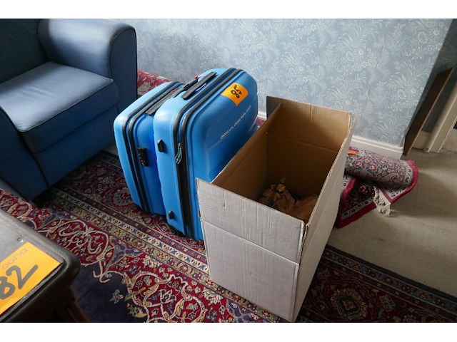 Reiskoffers + vintage & antieke popjes - afbeelding 1 van  3