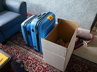 Reiskoffers + vintage & antieke popjes - afbeelding 1 van  3