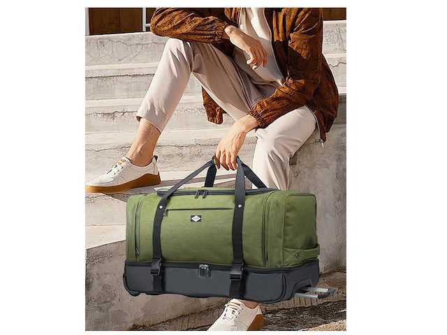 Reistas - lee cooper - lc41670 - zwart - 70 x 39 x 36 cm. - 900d polyester - afbeelding 5 van  8