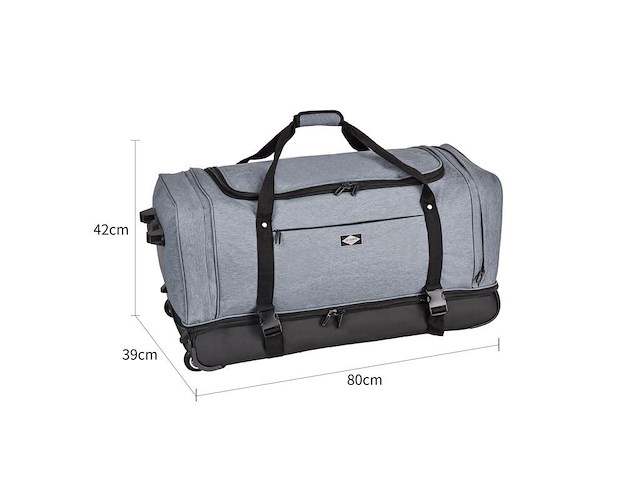 Reistas - lee cooper - lc41680 - grijs - 80 x 42 x 39 cm. - 900d polyester - afbeelding 8 van  12