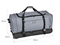 Reistas - lee cooper - lc41680 - grijs - 80 x 42 x 39 cm. - 900d polyester - afbeelding 8 van  12