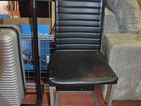 Reistrolley grijs, droogrek, kledingrek, stoel zwart similederen zit en rug - afbeelding 2 van  6