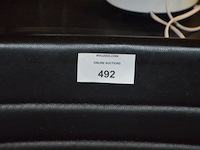 Reistrolley grijs, droogrek, kledingrek, stoel zwart similederen zit en rug - afbeelding 3 van  6