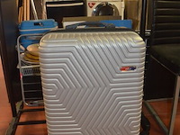 Reistrolley grijs, droogrek, kledingrek, stoel zwart similederen zit en rug - afbeelding 4 van  6