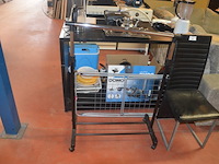 Reistrolley grijs, droogrek, kledingrek, stoel zwart similederen zit en rug - afbeelding 5 van  6