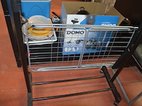 Reistrolley grijs, droogrek, kledingrek, stoel zwart similederen zit en rug - afbeelding 6 van  6