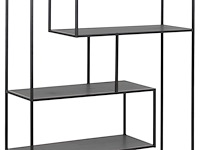 Rek dover 114 cm 4 legplanken - zwart - afbeelding 5 van  7