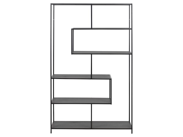 Rek dover 114 cm 4 legplanken - zwart - afbeelding 6 van  7