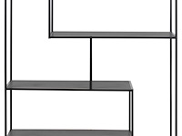 Rek dover 114 cm 4 legplanken - zwart - afbeelding 6 van  7