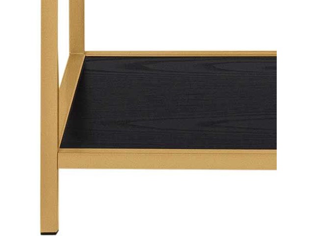 Rek dover 77 cm 4 legplanken - goud/zwart - afbeelding 2 van  7