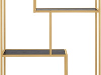 Rek dover 77 cm 4 legplanken - goud/zwart - afbeelding 4 van  7