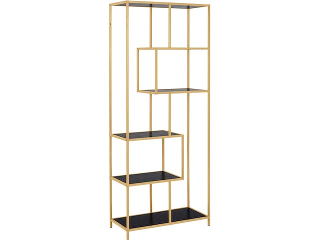 Rek dover 77 cm 4 legplanken - goud/zwart - afbeelding 5 van  7