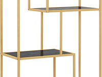 Rek dover 77 cm 4 legplanken - goud/zwart - afbeelding 5 van  7