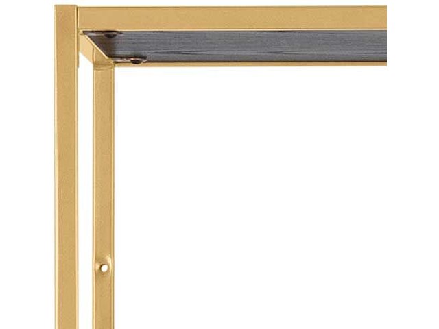 Rek dover 77 cm 4 legplanken - goud/zwart - afbeelding 6 van  7