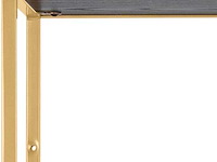 Rek dover 77 cm 4 legplanken - goud/zwart - afbeelding 6 van  7