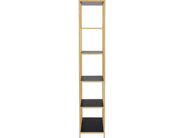 Rek dover 77 cm 4 legplanken - goud/zwart - afbeelding 7 van  7