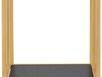 Rek dover 77 cm 4 legplanken - goud/zwart - afbeelding 7 van  7
